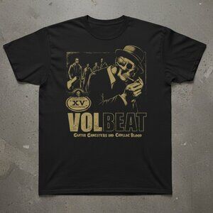 Volbeat Guitar Gangsters Graphic T-Shirt | Heavy Metal Rock Band Fan Tee
